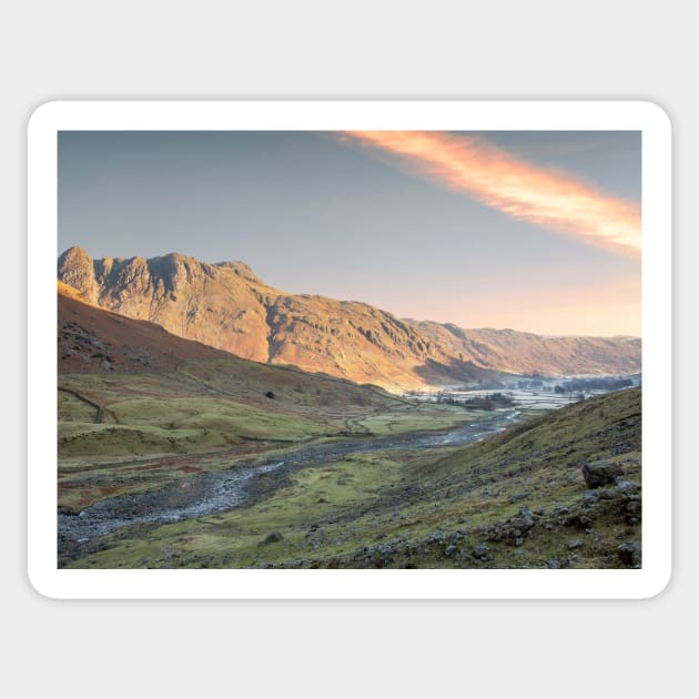 Winter Light Langdale Sticker by Reg-K-Atkinson